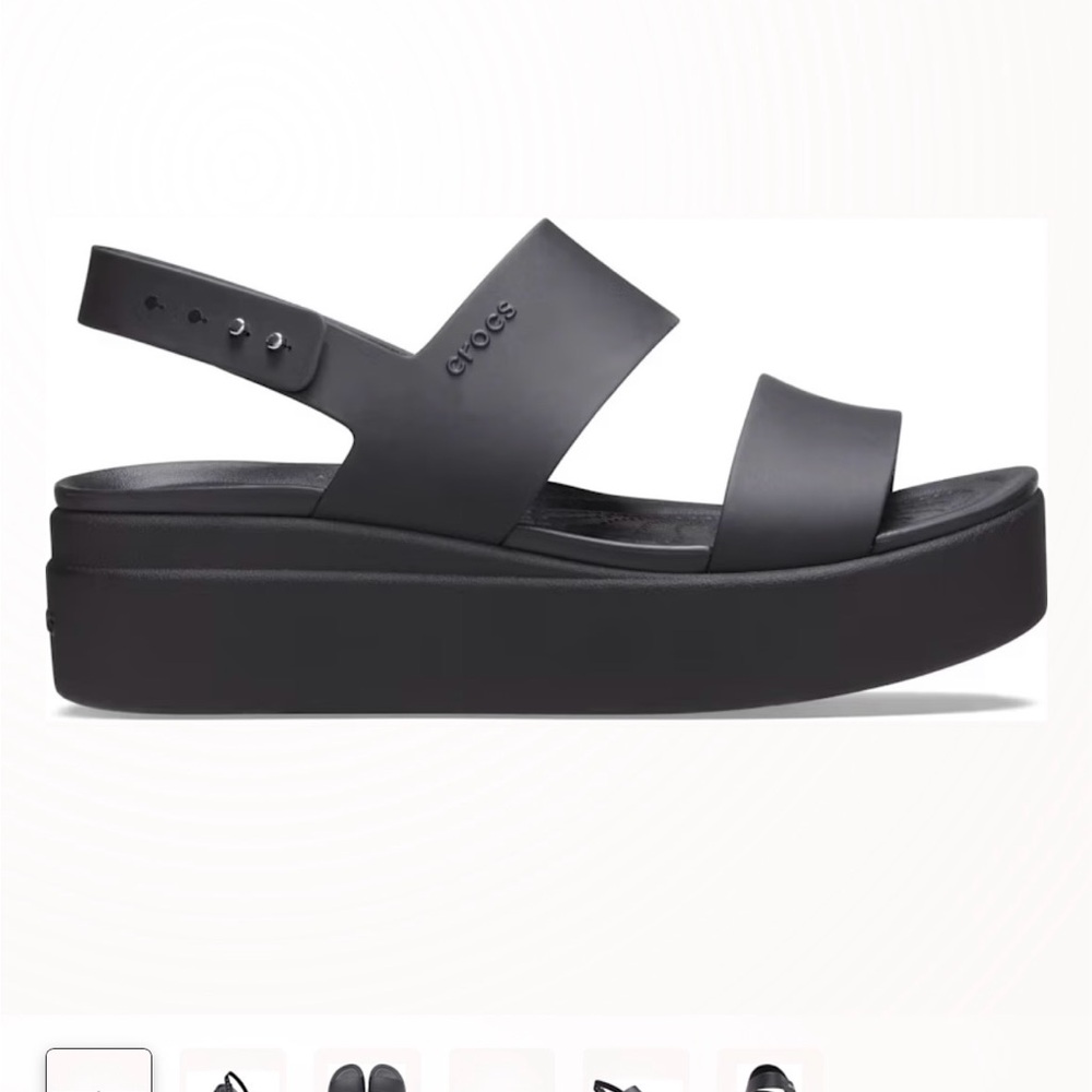 CROCS Women's Black Platform Sandals “Brooklyn Sandals”